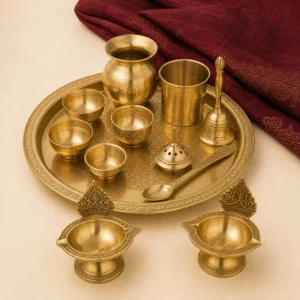 Brass Diya Set
